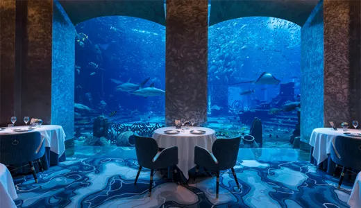 Dubai Aquarium & Underwater Zoo’s The Aquarium Restaurant