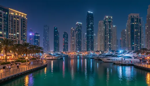 Dubai Marina: A Waterfront of Lights Dubai Marina: A Waterfront of Lights