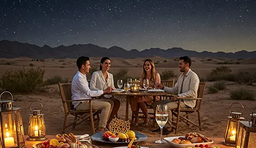 Gourmet Desert Dining Under the Stars Gourmet Desert Dining Under the Stars