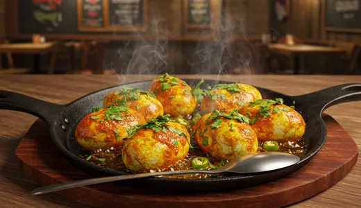 Masala‑Spiced Boiled Eggs at Raju Omlet Masala‑Spiced Boiled Eggs at Raju Omlet