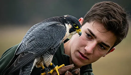 Up-Close Interaction with Falcons Up-Close Interaction with Falcons