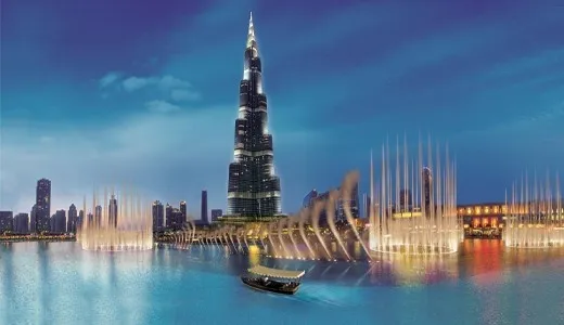 Visit the Dubai Fountain and Burj Khalifa Visit the Dubai Fountain and Burj Khalifa